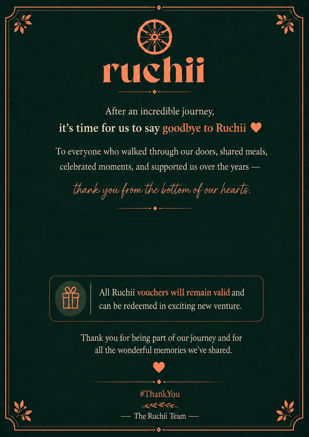 Ruchii Notice